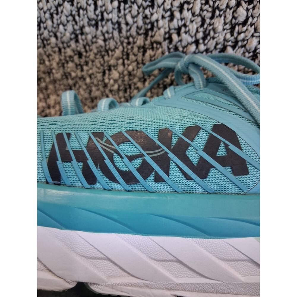 Hoka One One Women's Bondi 7 Running Sneakers Size 10 Teal Black Walking Shoes - Picture 10 of 16